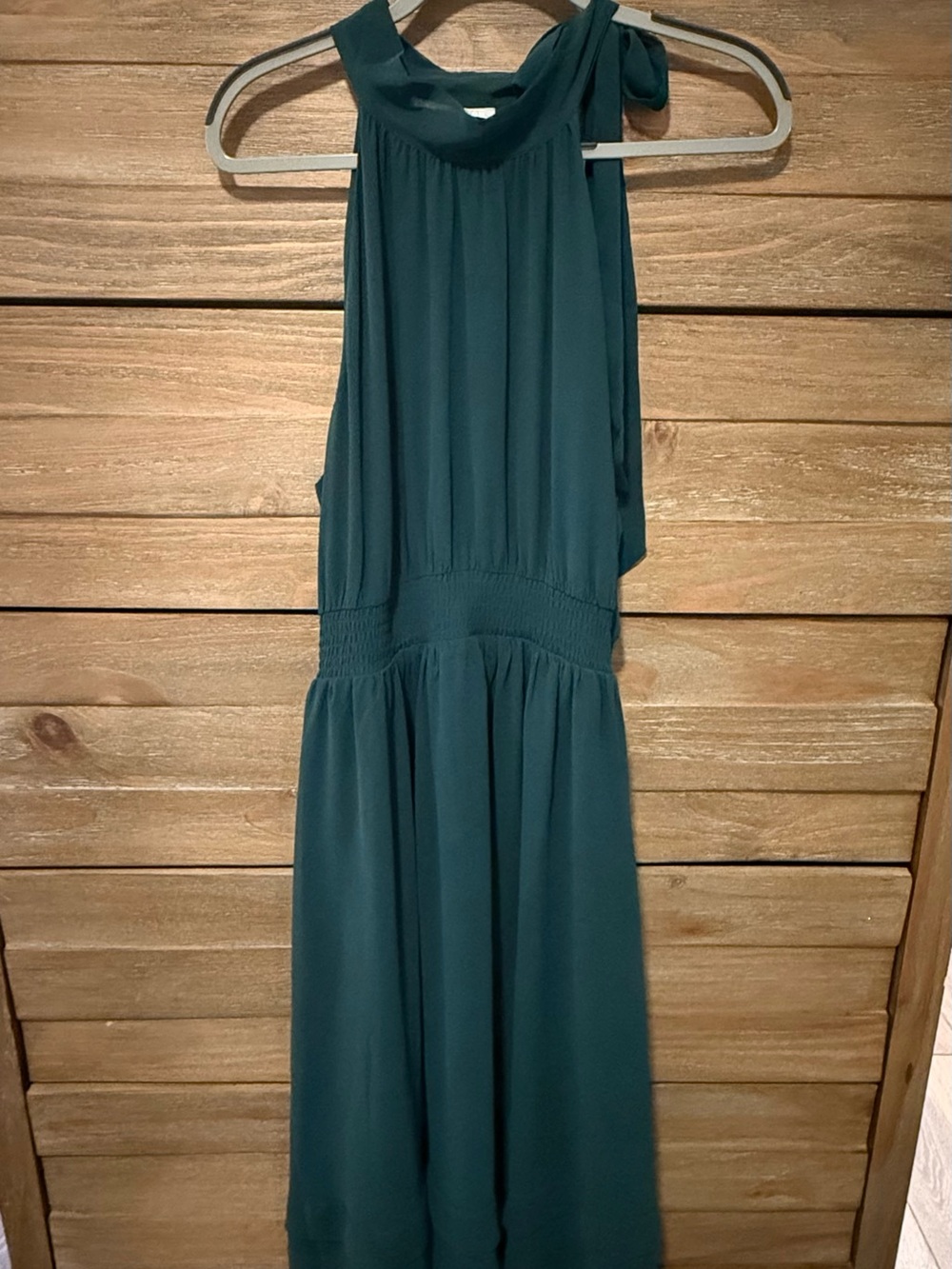 Daniel Rainn Teal Halter Maxi Dress
